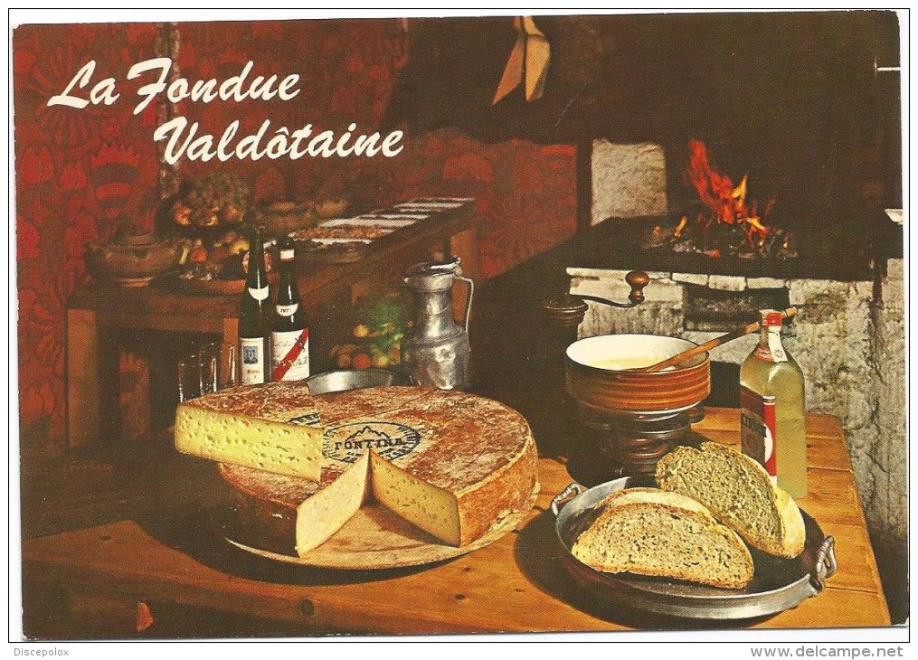 O340 Valle D'Aosta - Fontina Valdostana Fondue Valdotaine - Ricetta Recipe Recette / Non Viaggiata - Recettes (cuisine)