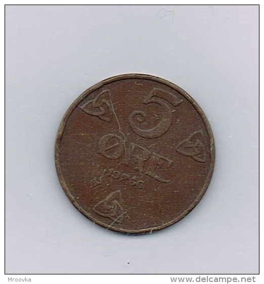 NORVEGE 5 ORE 1936 BRONZE - Norvège