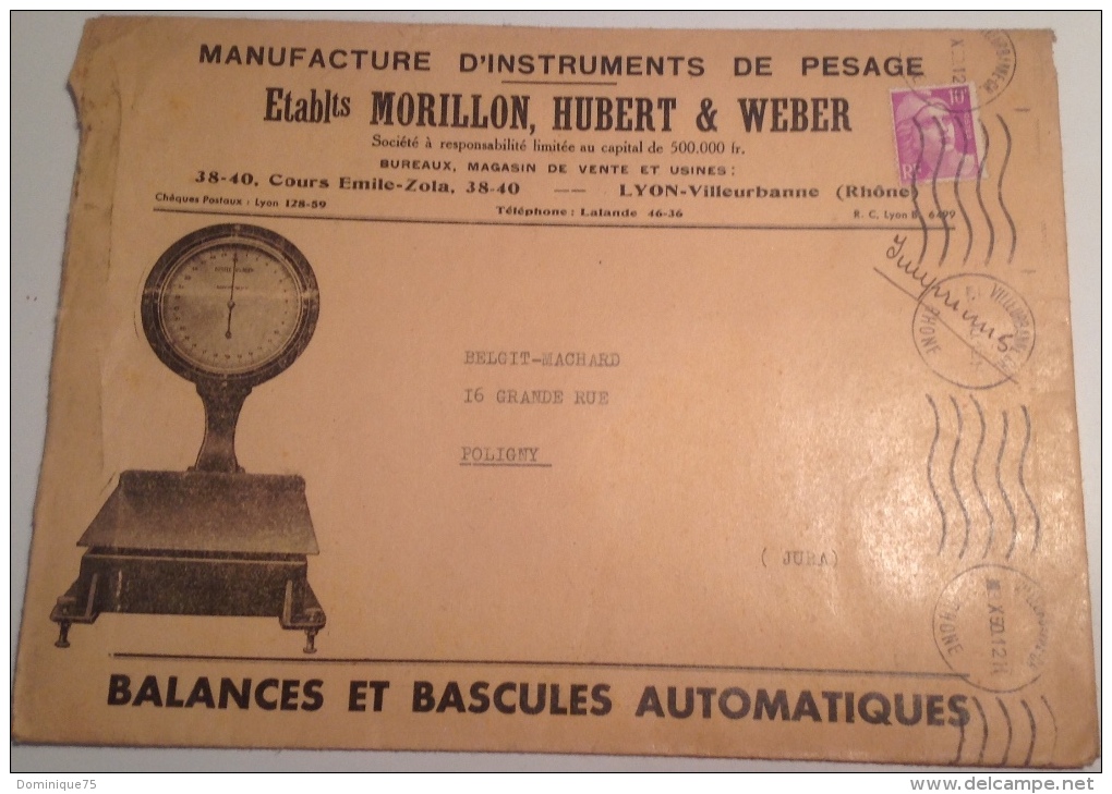 Brochure Weber Père & Fils Villeurbanne Manufacture D'instruments De Pesage - Bascules Automatiques De 20 à 5000 Kg - Other & Unclassified