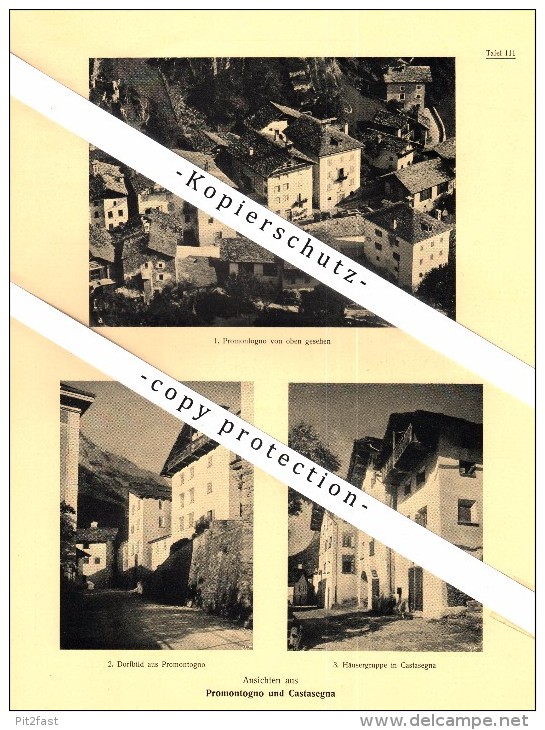 Photographien / Ansichten , 1923 , Bondo , Promontogno , Castasegna , Kr. Bregaglia , Prospekt , Architektur , Fotos !!! - Bondo
