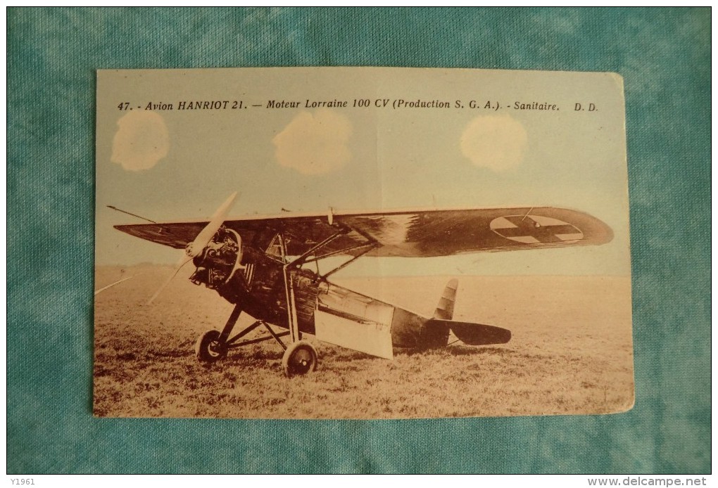 CPA AVION HANRIOT 21. Moteur Lorraine 100cv. - 1919-1938: Entre Guerres