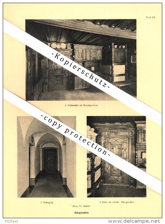 Photographien / Ansichten , 1923 , Borgonovo , Stampa , Kreis Bergell , Prospekt , Architektur , Fotos !!! - Stampa