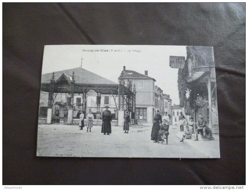 CPA Tarn Et Garonne  Bourg De Visa Le Village Hôtel Du Midi - Bourg De Visa