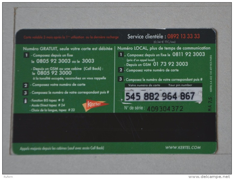 TÉLÉCARTE - 2 SCAN  -   7,5  EUROS  (Nº13038) - Phonecards: Internal Use