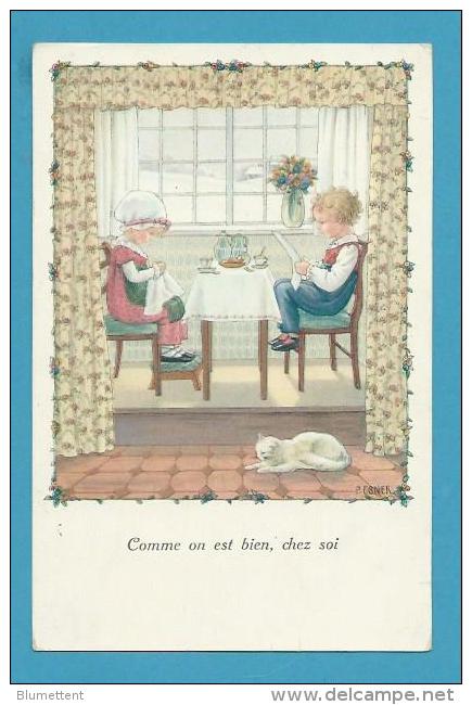 CPA 1158 - Fantaisie Enfants Chat Cat Katze "comme On Est Bien, Chez Soi" Ill. Pauli EBNER - Ebner, Pauli