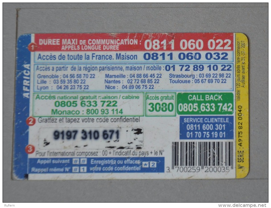 TÉLÉCARTE - 2 SCAN  -   7,5  EUROS  (Nº13052) - Phonecards: Internal Use
