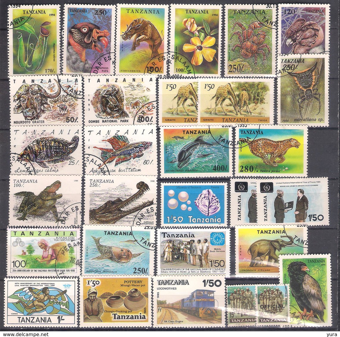 Lot 60 Tanzania Small Collection 30 Different MNH, Used - Tanzania (1964-...)