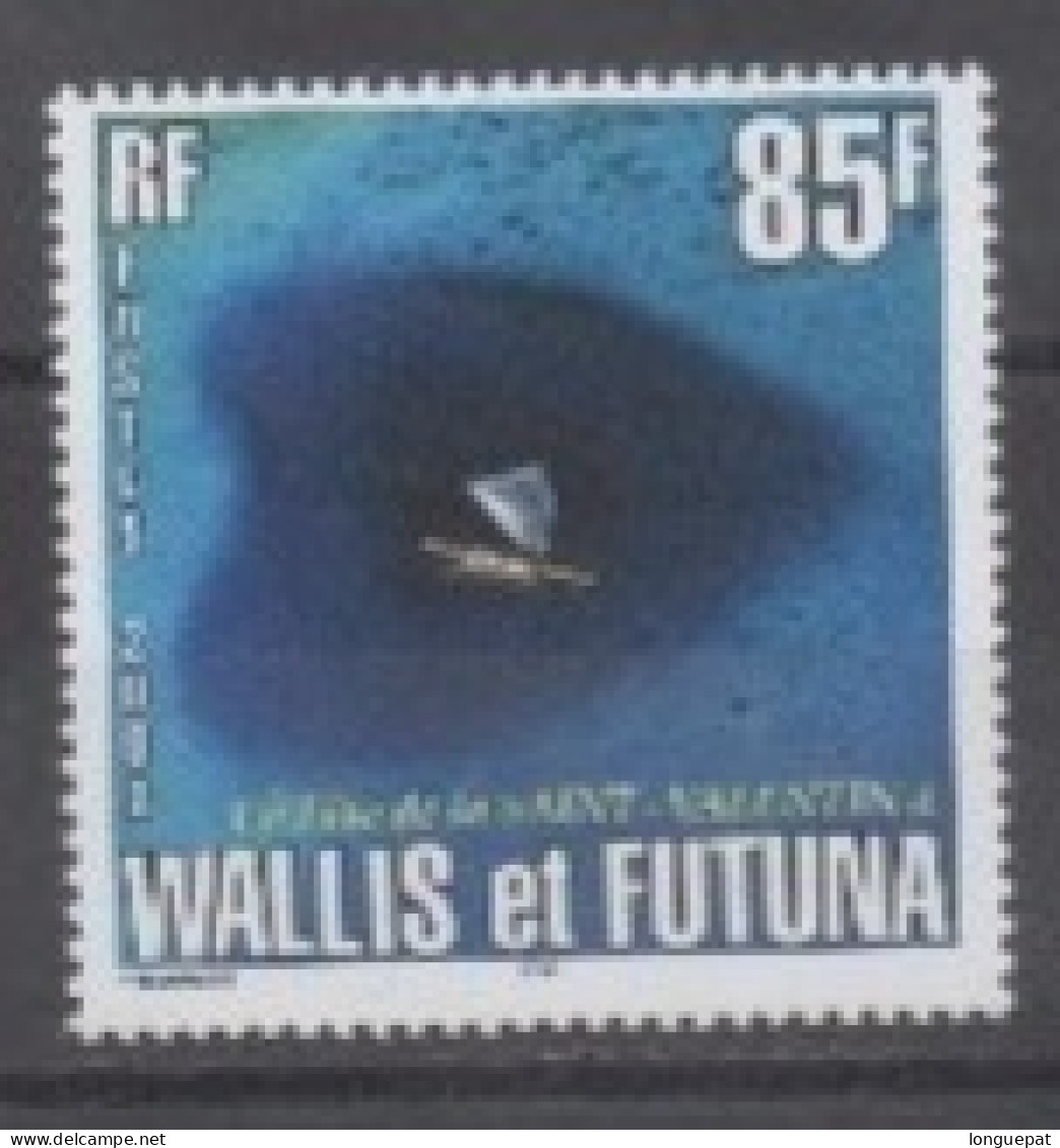 WALLIS Et FUTUNA : "Meilleurs Voeux - " "Manuia" -Embarcation Et Ombre Formant Un Coeur - - Ungebraucht