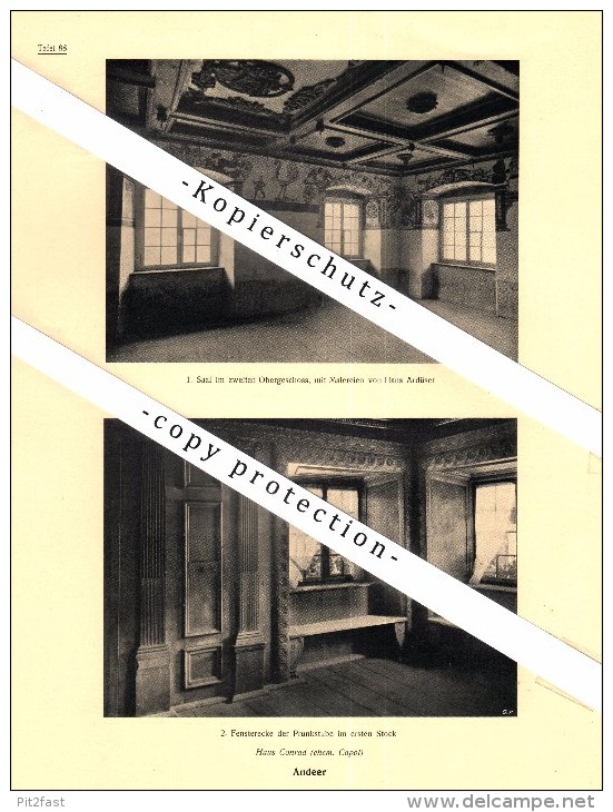 Photographien / Ansichten , 1923 , Andeer , Kreis Schams , Prospekt , Architektur , Fotos !!! - Andeer