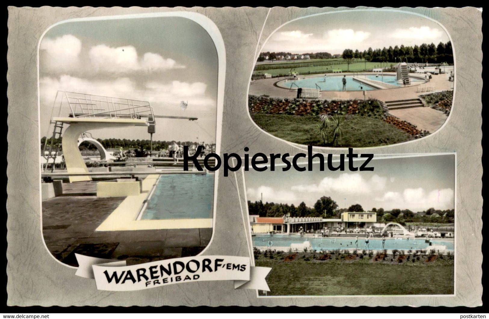 ÄLTERE POSTKARTE WARENDORF EMS FREIBAD Bad Schwimmbad Piscine Swimming Pool AK Ansichtskarte Cpa Postcard - Warendorf