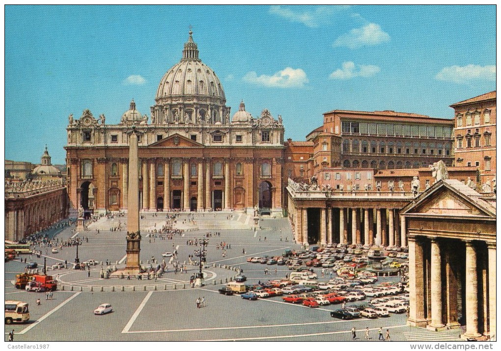 Roma - Basilica Di San Pietro (animata Con Auto E Autobus) - Kirchen