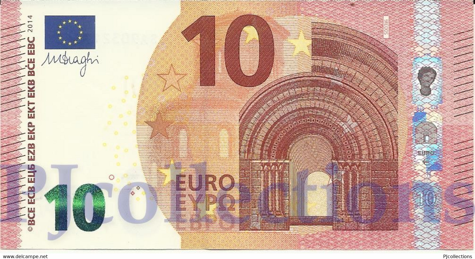 EUROPEAN UNION 10 EURO 2014 PICK 21s "S00316" UNC PREFIX "SA" DRAGHI - 10 Euro