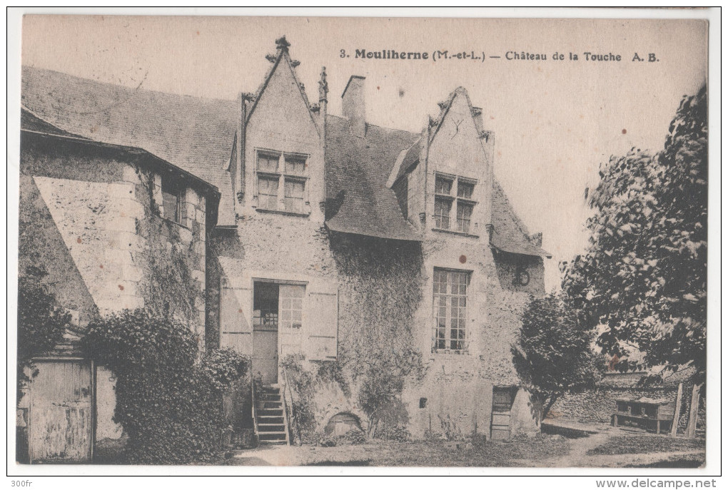 CPSM MOULIHERNE (49 MAINE ET LOIRE) Château De La Touche A B  1952 - Autres & Non Classés