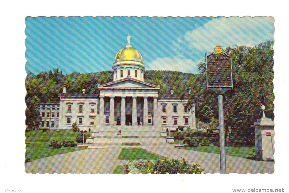 Etats Unis: Vermont, Montpelier, State Capitol (15-3878) - Montpelier