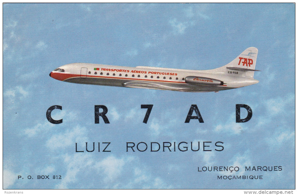 QSL Card Amateur Radio CB 3 March 1964 TAP Portugese Airways Airplane Laurenco Marques Maputo Mocambique Mozambique - Amateurfunk