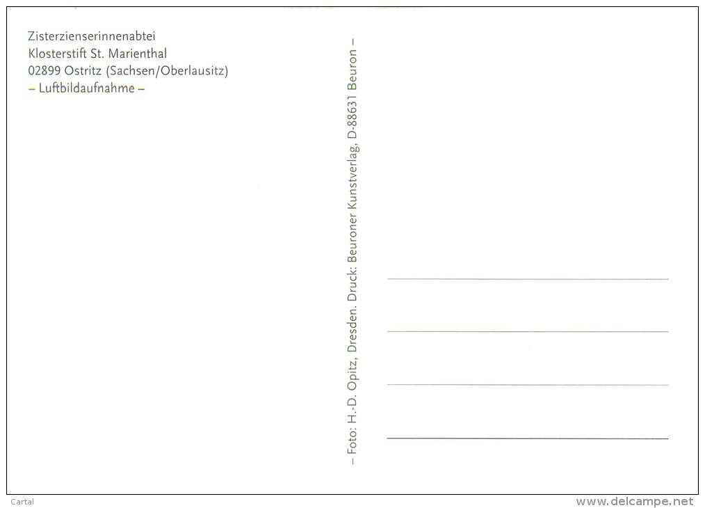 CPM - OSTRITZ - Zisterzienserinnenabtei - Klosterstift St. Marienthal - Luftbildaufnahme - Ostritz (Oberlausitz)