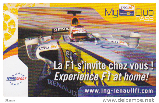 Carte à Code Club My Club De ING Sponsort Renault F1 - Automobile - F1