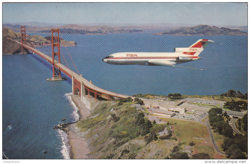 QSL Card Amateur Radio CB 3 March 1967 PSA San Francisco La Mesa California Aviation Airplane - Radio Amateur
