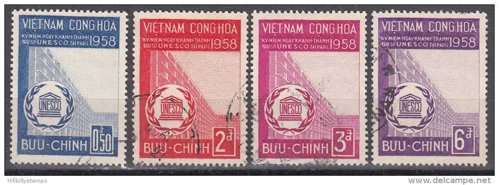 Viet Nam --south   Scott No.  92-95    Used     1958 - Viêt-Nam