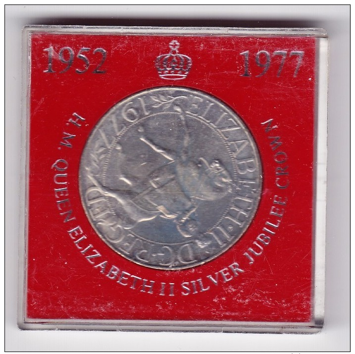 1977 Great Britain QEII Silver Jubilee  Encased Crown Coin - Maundy Sets & Commemorative