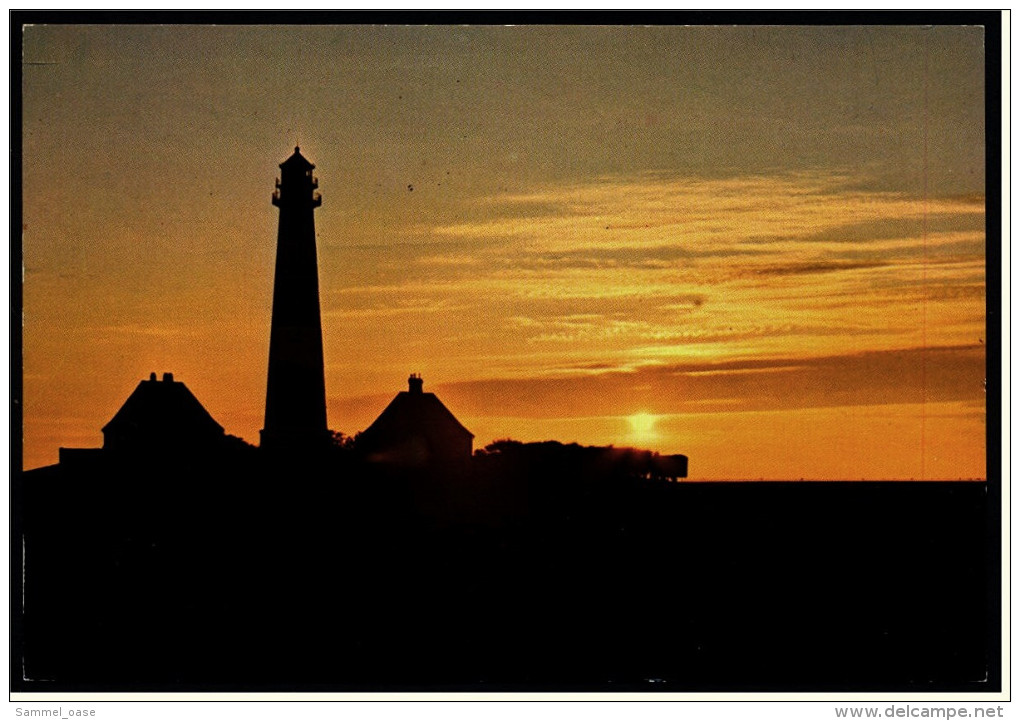 Eiderstedt - Westerhever Leuchtturm  -  Abendstimmung  -  Ansichtskarte  Ca. 1986    (5378) - Nordfriesland