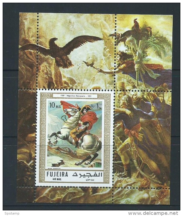 Fujeira 1972 Napoleon Bonaparte Perf. Miniature Sheet MNH - Fujeira