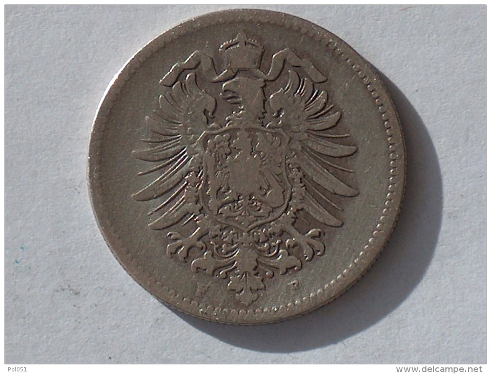 ALLEMAGNE 1 MARK 1876 F ARGENT SILVER Germany Deutschland Ein - 1 Mark