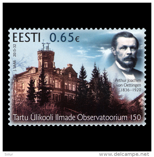 ESTONIA Estland 2015 Stamp Tartu University Meteorology Observatory 150 / 614 MNH - Estonia