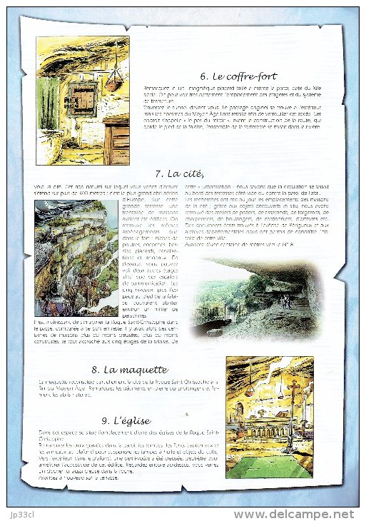 Ancien Dépliant La Roque Saint-Christophe Fort Et Cité Préhistorique Peyzac-le-Moustier (8 Pages, Format A4) Vers 2000 - Reiseprospekte