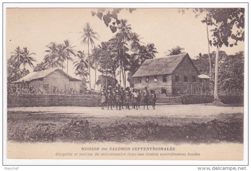 Mission Des Salomon Septentrionales - Chapelle Et Maison Du Missionnaire, Station Nouvellement Fondée - Solomoneilanden