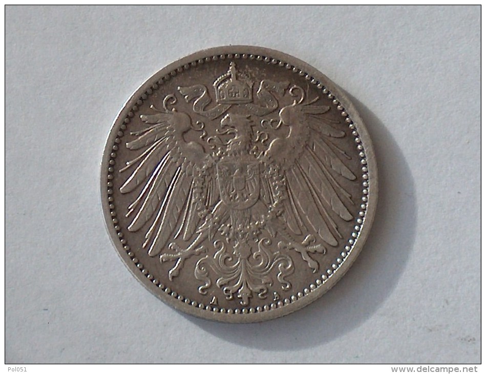 ALLEMAGNE 1 MARK 1908 A ARGENT SILVER Germany Deutschland Ein - 1 Mark