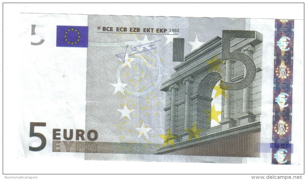 5 € JEAN-CLAUDE TRICHET IRLANDA EIRE T K003B5 CIRCULATED Cod.€.192 - 5 Euro