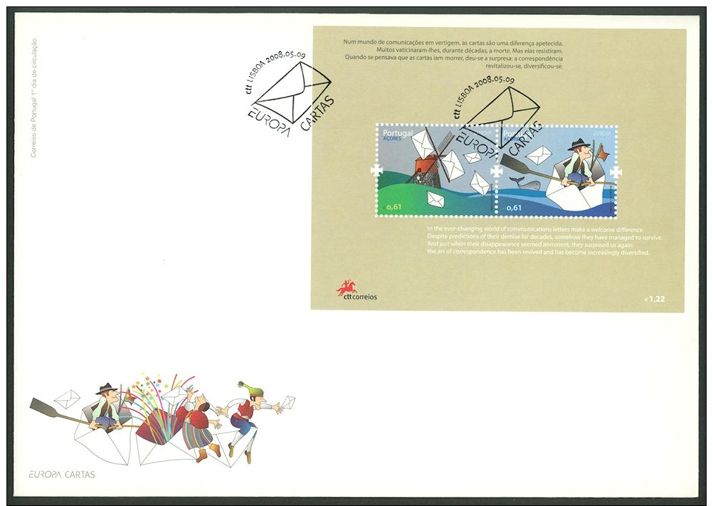 Portugal-Azoren 2008  FDC Block 36 - 2008