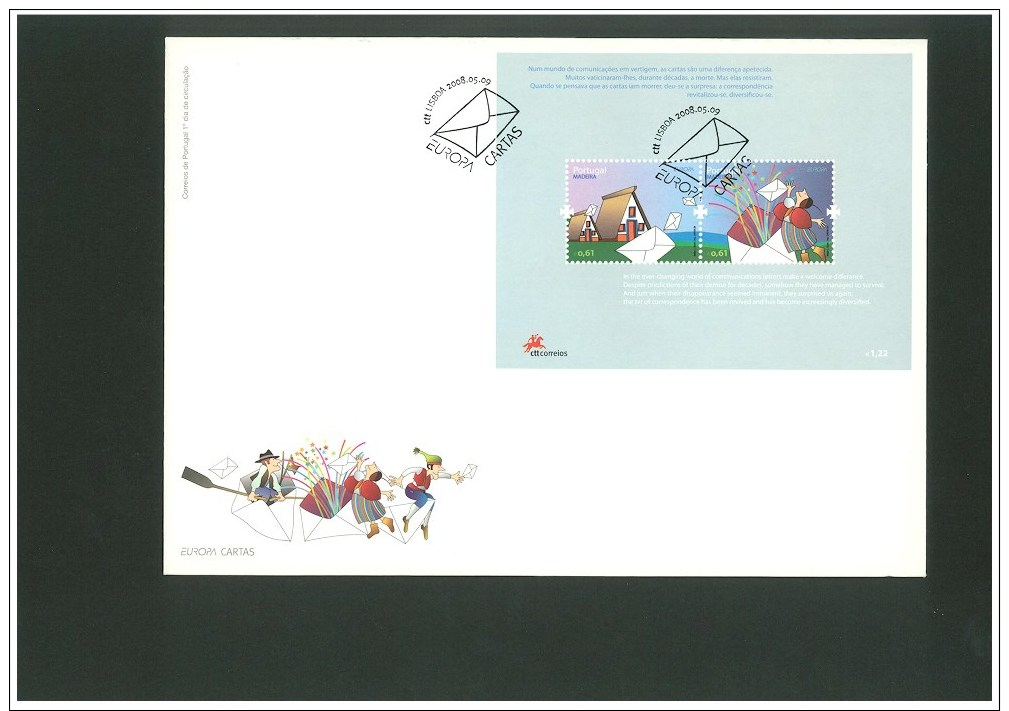 Portugal-Madeira 2008   FDC  Block 41 - 2008