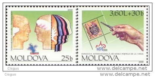 Moldova Moldawien 2000 MNH ** Mi. Nr. 364-365 World Expo Hannover - Moldawien (Moldau)