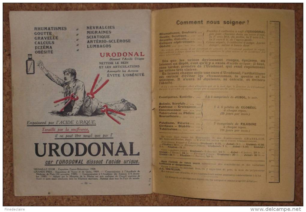 Petit Livre De 64 Pages - Bibliothèque Littéraire Et Scientifique De L'Urodonal - N°2 - Edité Par  J.L. Chatelain - 1901-1940