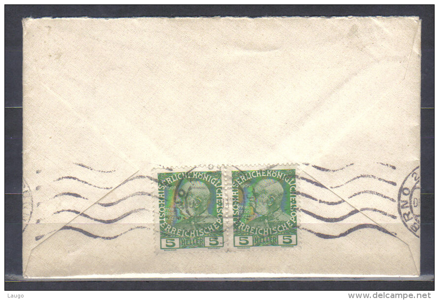 Czechoslovakia  Cover Posted Before 1918 From Brno 2  - Brunn 2 - ...-1918 Vorphilatelie