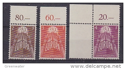 Europa Cept 1957 Luxemburg 3v (+margin)  ** Mnh (original Gum) (26467) - 1957