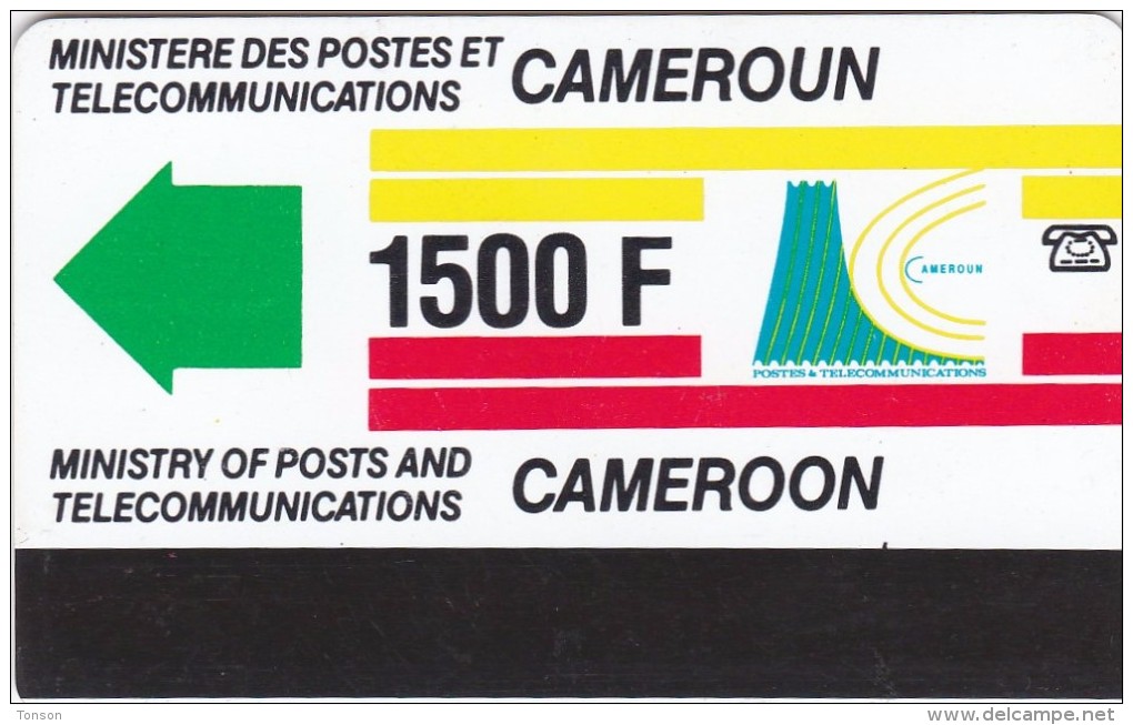 Cameroon,  CAM-07, 1500 Un F, Definitive Card, No Notch, 2 Scans. - Camerún