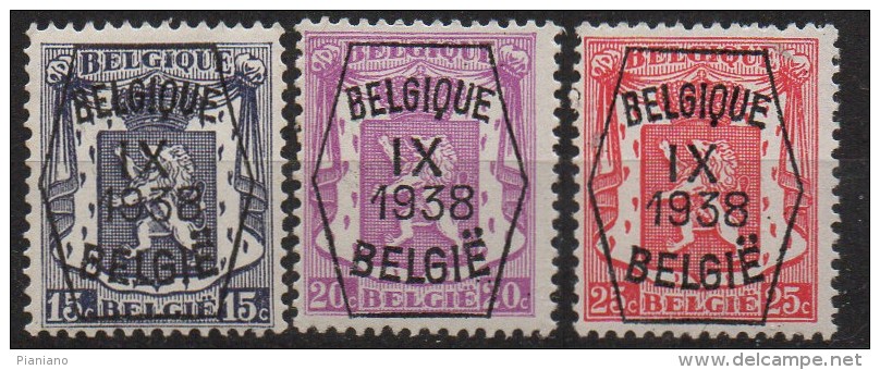 PIA - BEL - 1938 : Leone  Preannullato -  IX  - 1938 - (UN  1J) - Typo Precancels 1936-51 (Small Seal Of The State)