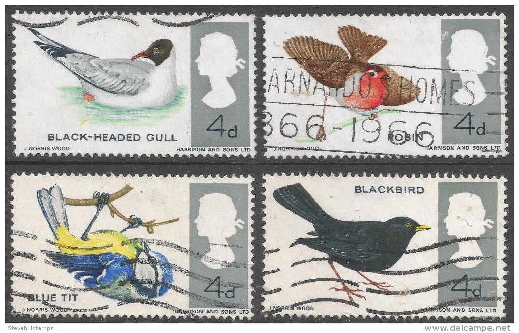 Great Britain. 1966 British Birds. Used Complete Set SG 696-699 - Used Stamps