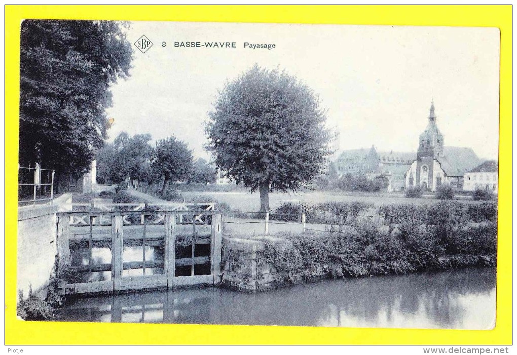 * Basse Wavre (Waals Brabant - Bruxelles) * (SBP, Nr 8) Paysage, Farm, Canal, écluse, Pont, église, TOP, Rare, Old - Waver