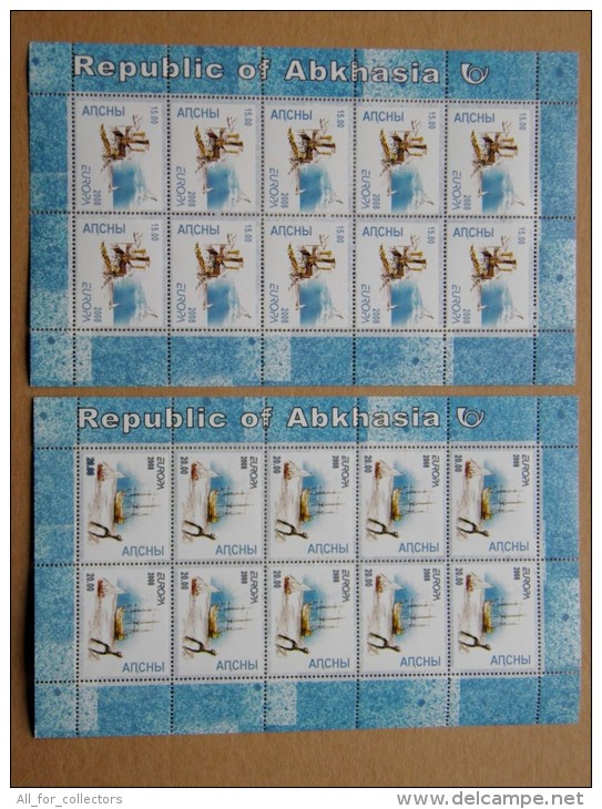 SALE!!! WITHOUT GLUE (!) Europa Cept Stamp 2008 2 Sheetlets  Letter Writing Ship - Georgia