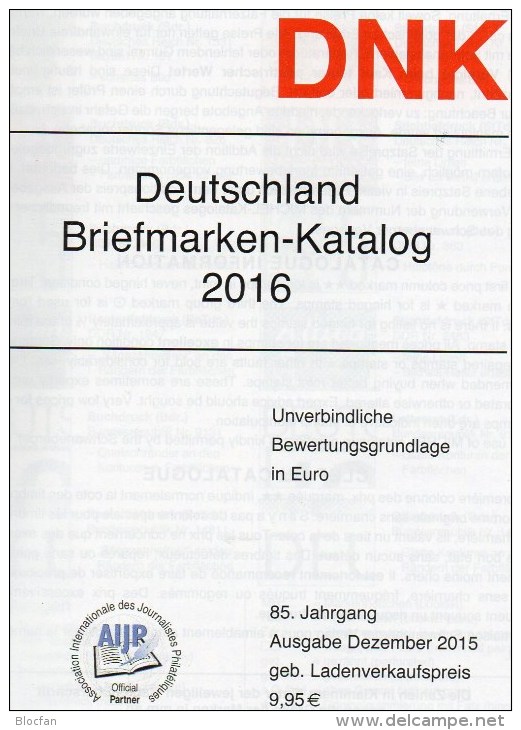 DNK 2016 Deutschland Netto Briefmarken Katalog Neu 10€ AD DR 3.Reich Saar Memel Danzig SBZ DDR Berlin AM Bundesrepublik - Altri Accessori