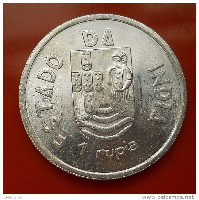 Portugal Índia 1 Rupia 1935 Silver BU - Portugal