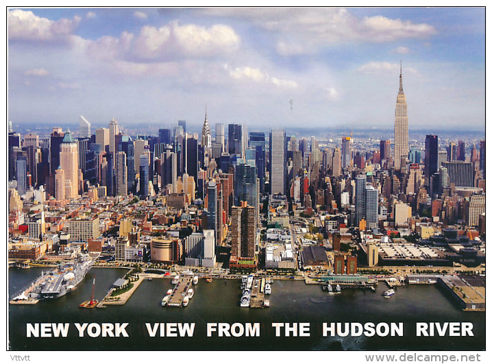 ETATS-UNIS, NEW-YORK : New-York View From The Hudson River (circulée) - Multi-vues, Vues Panoramiques