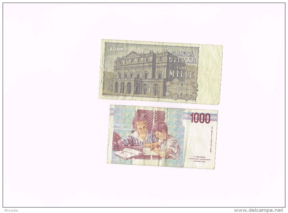 Italy 1000 Lire 1969 - 1000 Lire Mille 1990   - Italia - Other & Unclassified