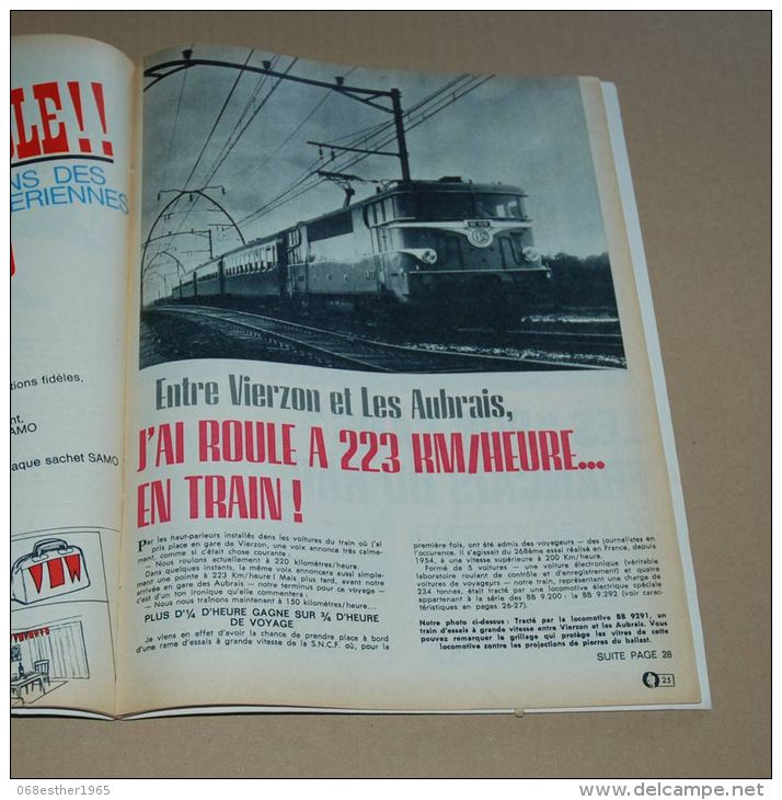 Tintin Français N° 934 15/9/66  Couverture Berck, Entre Vierzon Et Aubrais En Train, Tintin Avion Maurane-saulnier - Tintin