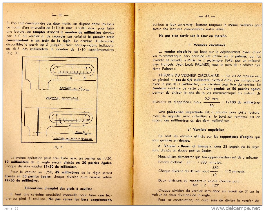 MANUEL TECHNIQUE DES APPRENTIS AJUSTEUR ET PRECISIONNISTE PREPARATION AU C.A.P. 1944 - Libri Scolastici