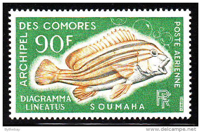 Comoro Islands MNH Scott #C24 90fr Diagramma Lineatus - Fish - Comoros